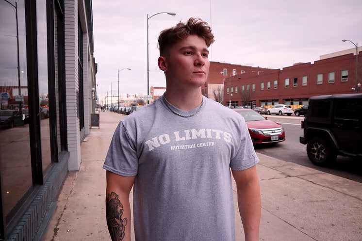 No Limits - Grey Collegiate Shirt