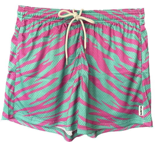 No Limits - Neon Tiger Stripe Shorts