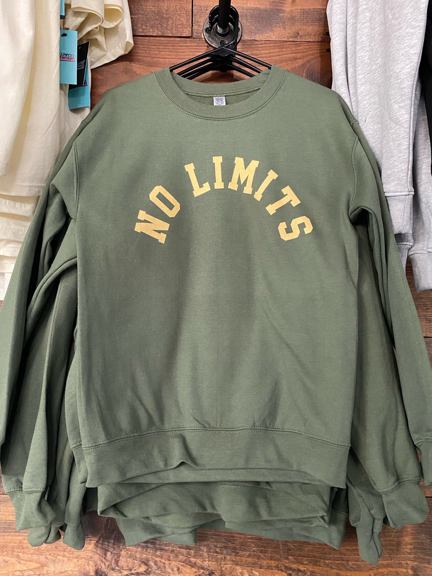 No Limits - Olive Green Crewneck
