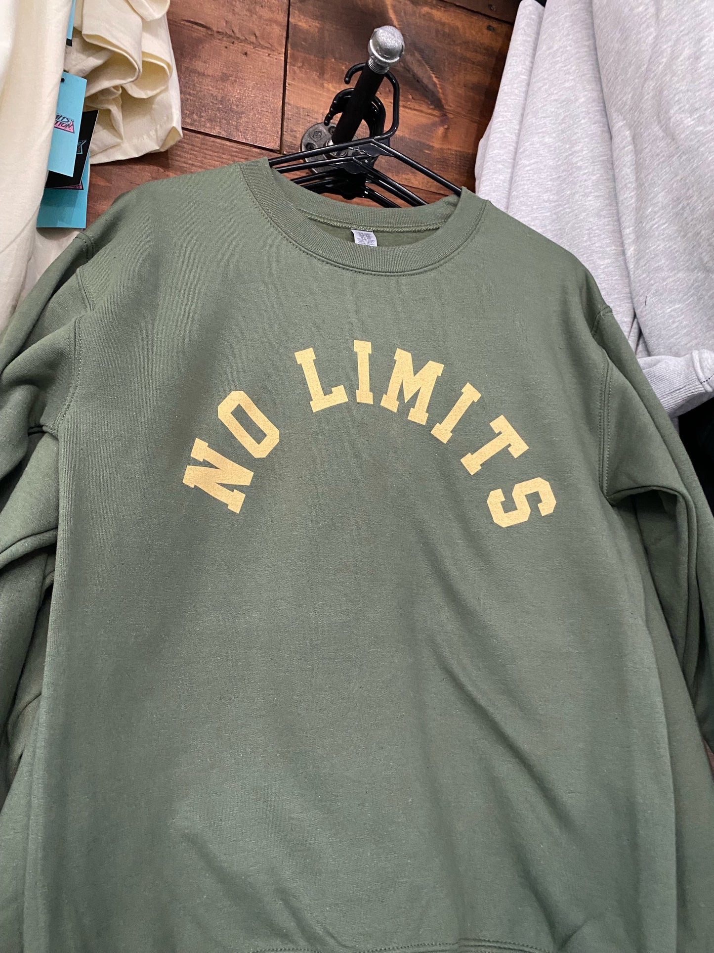 No Limits - Olive Green Crewneck