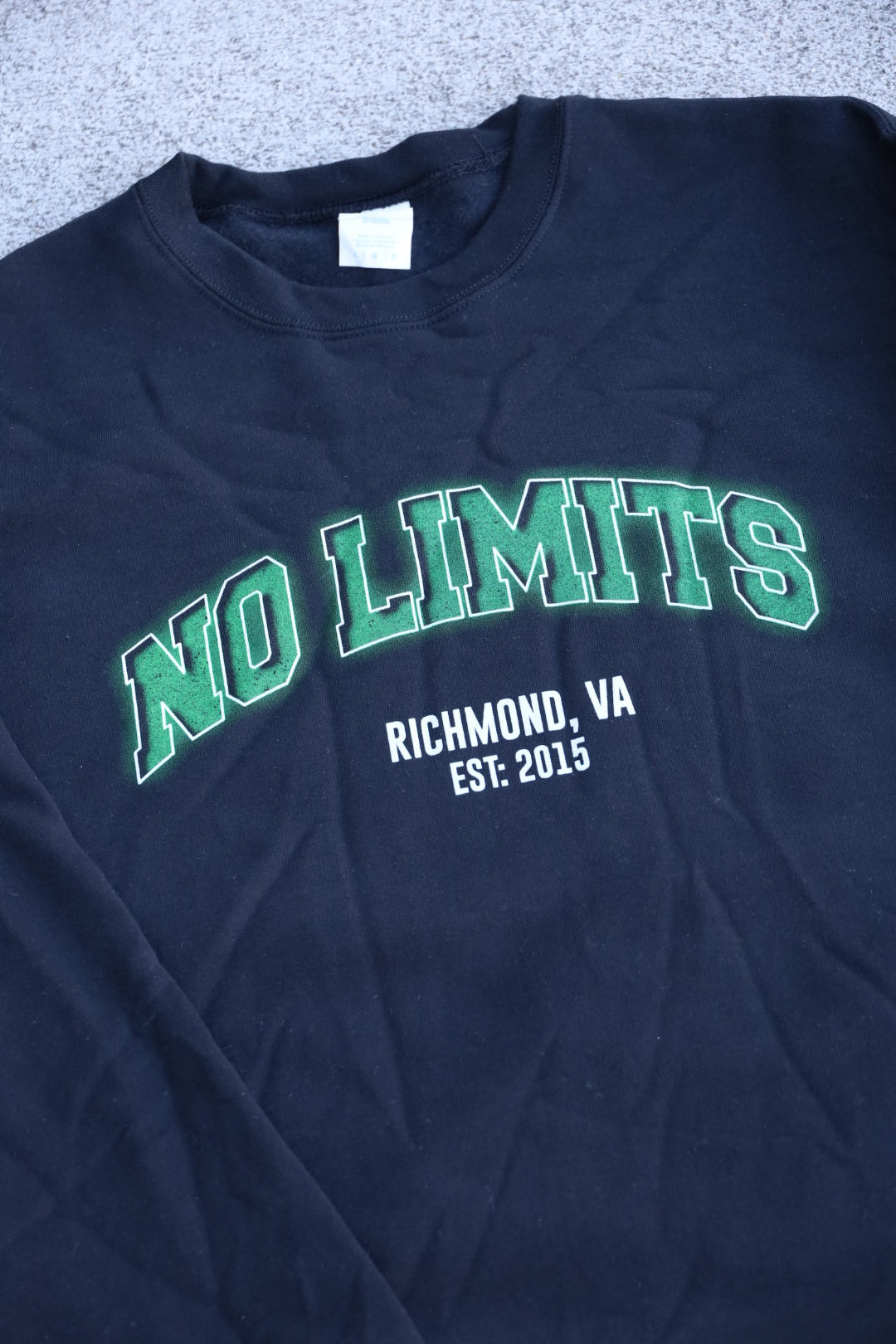 No Limits - Black Collegiate Crewneck