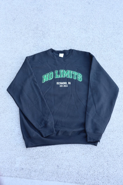 No Limits - Black Collegiate Crewneck