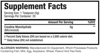 Musclesport - Creatine Monohydrate 60srv