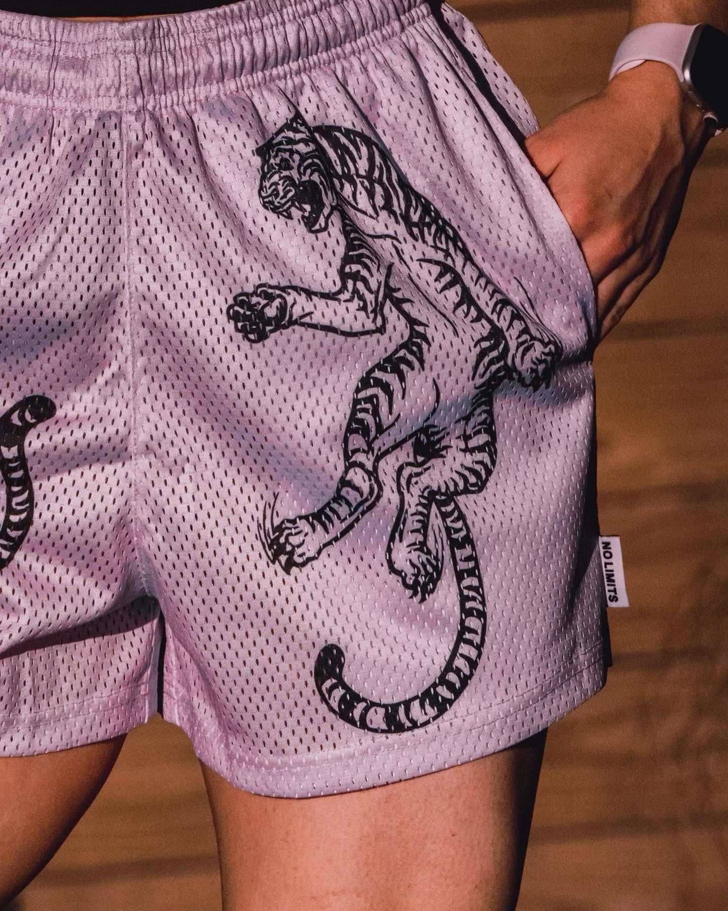No Limits Shorts - Lilac Tigers