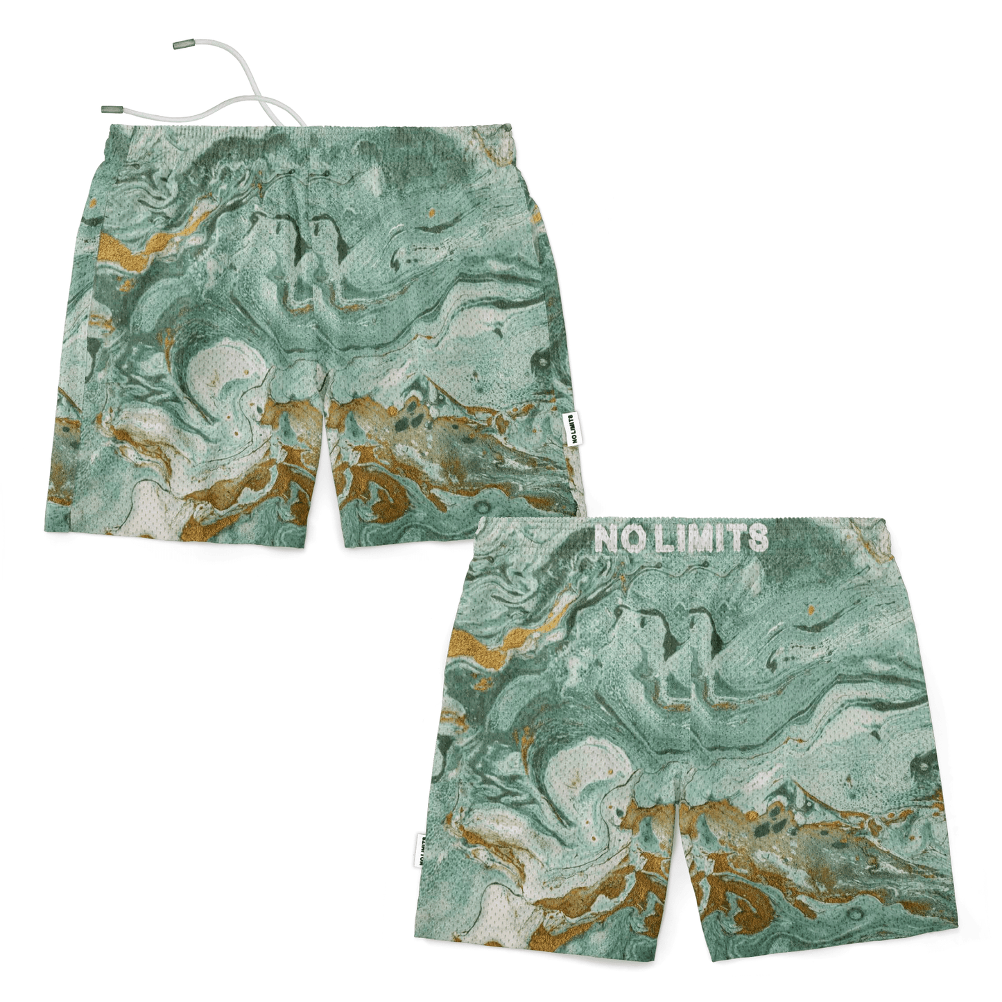 No Limits Shorts - Green Granite