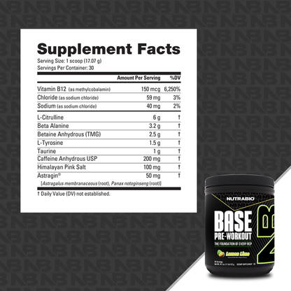 Nutrabio - Base Pre Workout