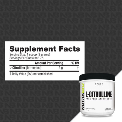 Nutrabio - Citrulline Powder