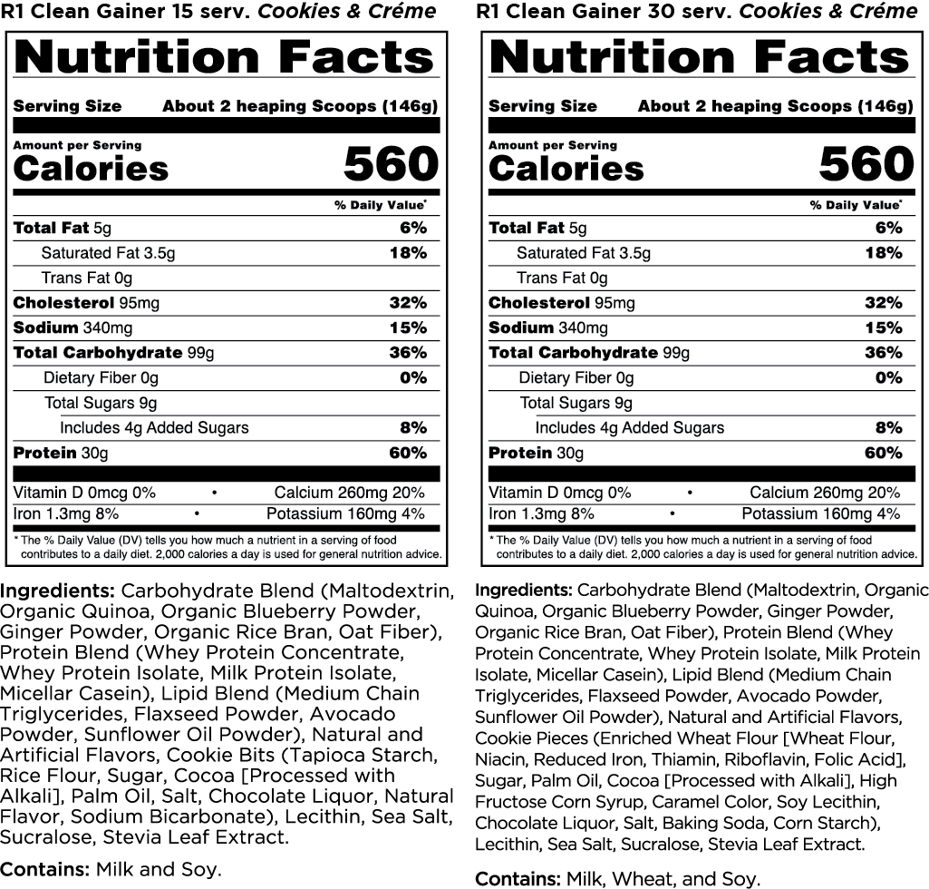 Rule 1 - 30 Serving Clean Gainer