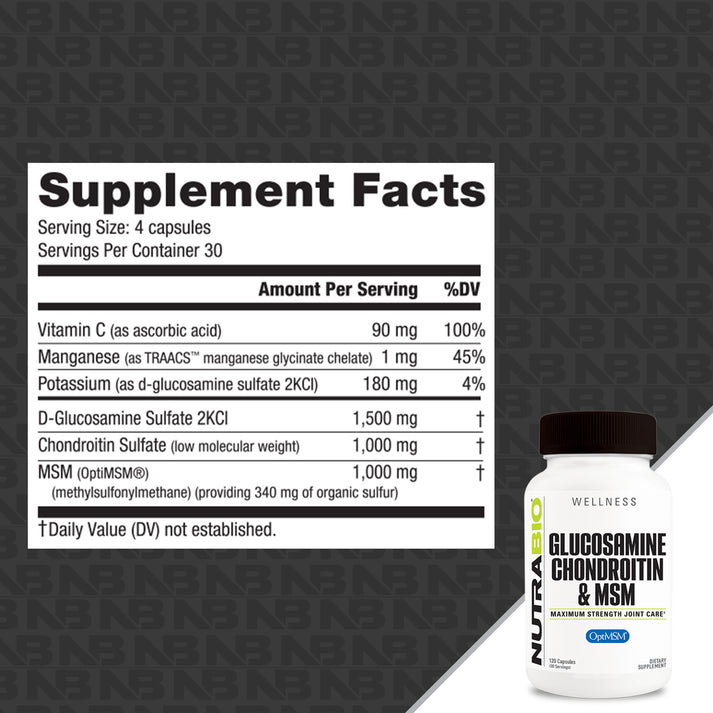 Nutrabio - Glucosamine Chondroitin OptiMSM