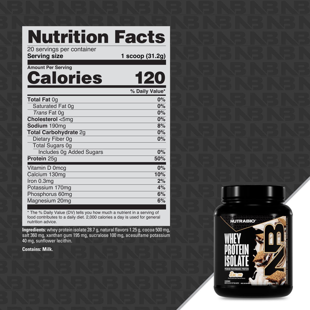 Nutrabio - Whey Protein Isolate 1.5lb